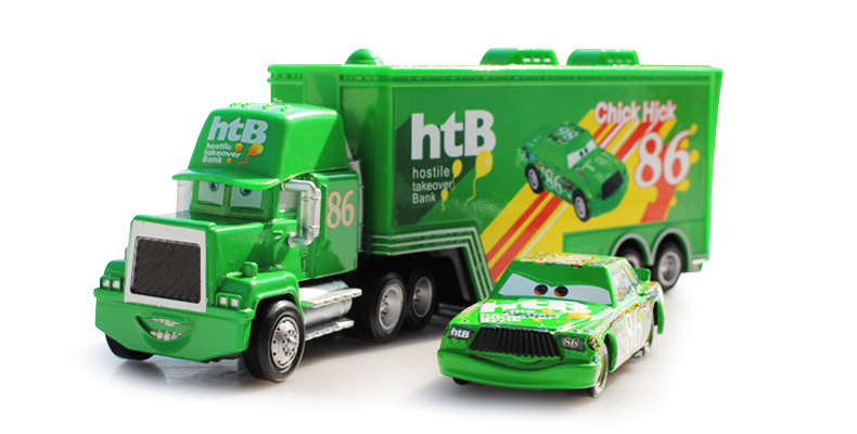 正版美泰汽车总动员法兰斯高货柜f1赛车手