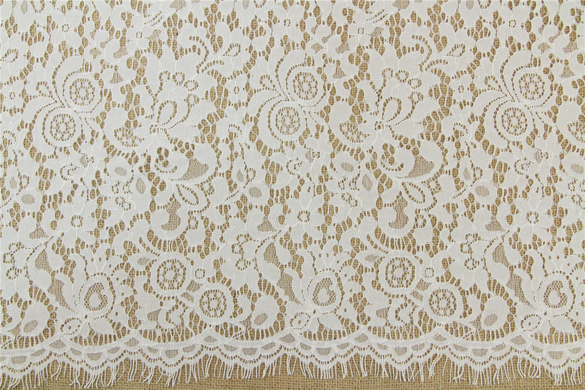 74cm高品质睫毛股线蕾丝花边 女装锦棉股线厚质量婚纱蕾丝面料