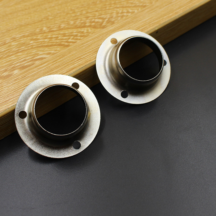 厂家直销 衣柜法兰 铁法兰衣管托 直径25衣管座 毛巾管托