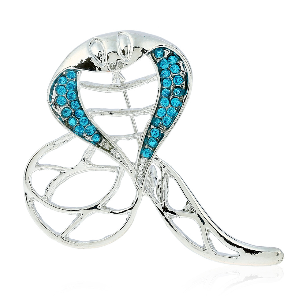 厂家批发 ebay热卖胸针 欧美潮流时尚个性夸张合金镶钻蛇胸针y081