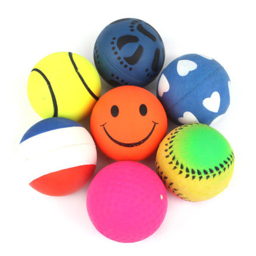 7厘米橡胶弹力球 宠物玩具波波耐咬实心弹力球 跳高专业训练球