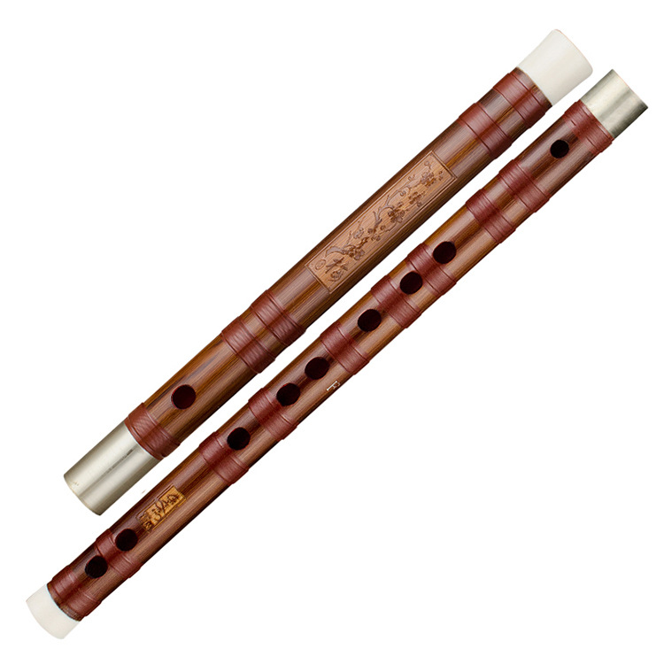 厂家直销专业演奏竹笛 两节双插接铜横笛 乐器 初学教学笛 g调
