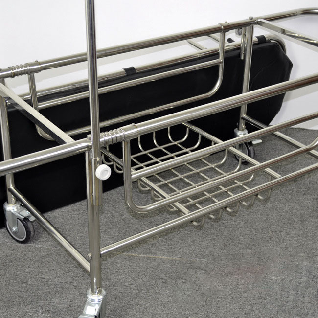 纯不锈钢四小轮担架车担架床转移病人担架车急救车