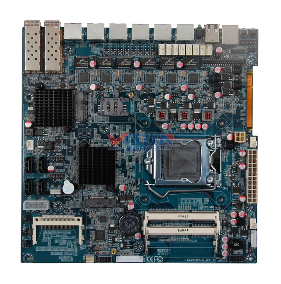 工厂定制 b85 千兆电口 82599万兆光钎 网络安全软路由主板