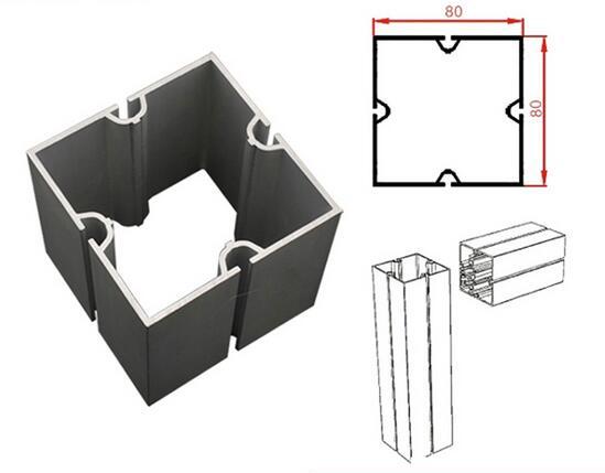 8公分方铝 展览会特装专用铝方柱 四槽方柱 八分铝方通制作搭建厂