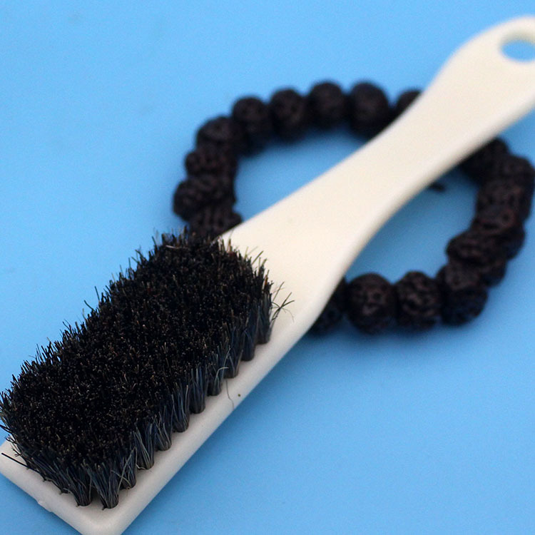 6排猪鬃黑色硬毛刷 核桃刷子 清理包浆上油刷子 猪鬃毛刷 文玩刷