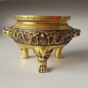 铜圆形香炉