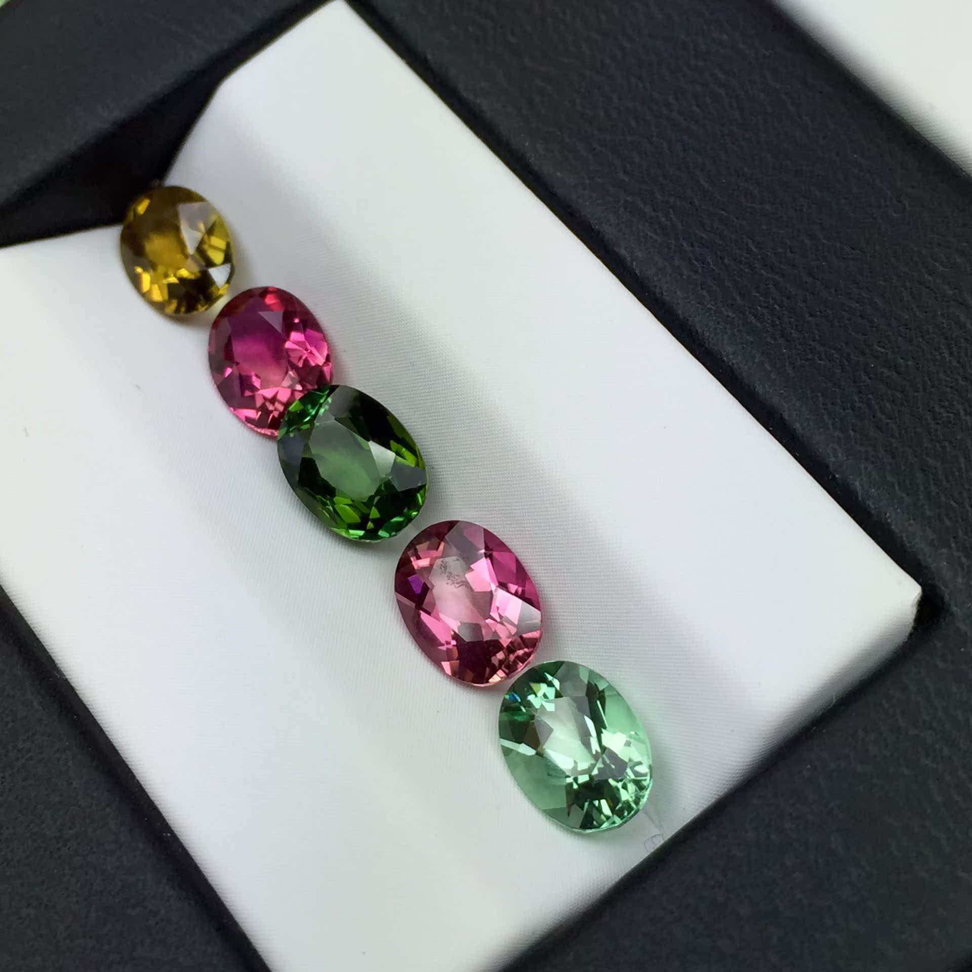 碧玺裸石 ***碧玺 精细手工切割 天然宝石镶嵌 碧玺戒面