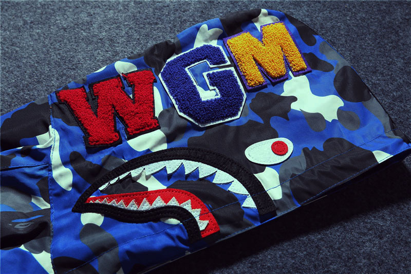 2016新款外贸速卖通男装潮牌迷彩鲨鱼头