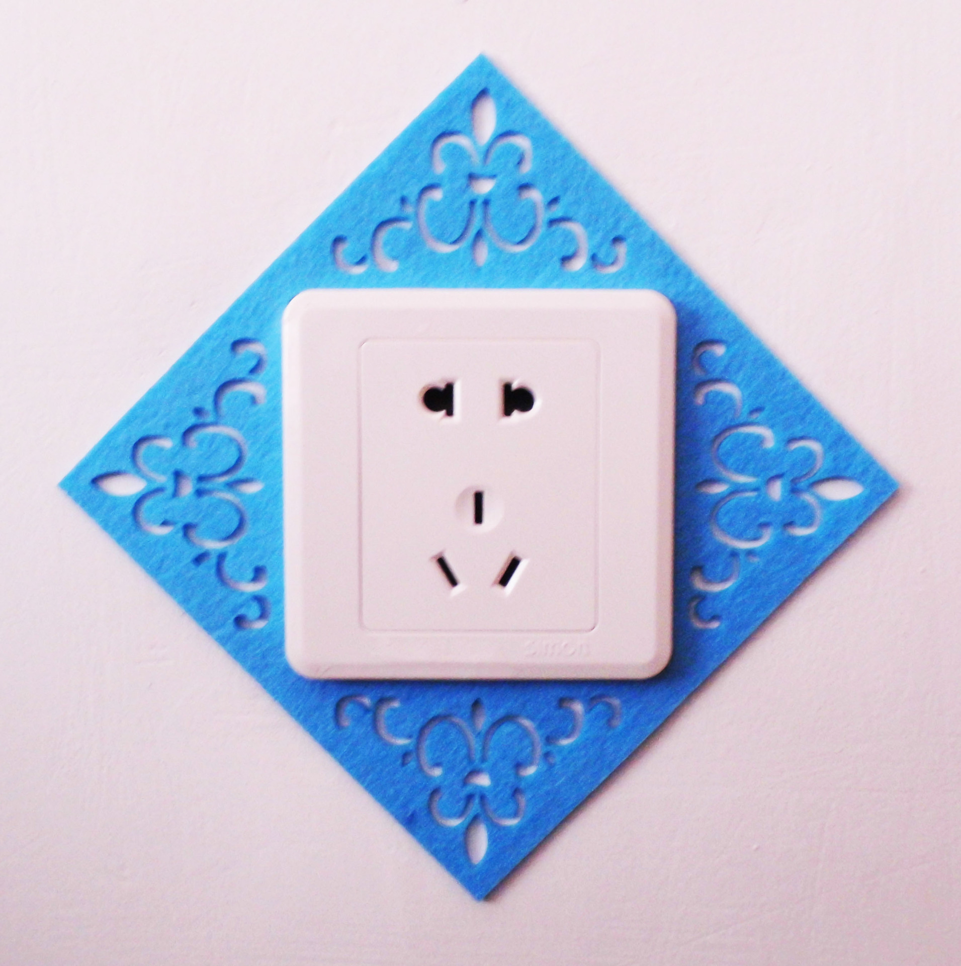 新款家居装饰美化花纹正方形插座套保护开关贴 定制开关套定做