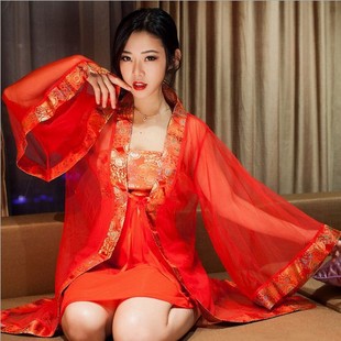 批发情趣内衣新娘装 锦纶网纱贵妃抹胸罩衫丁字裤性感内衣三件套