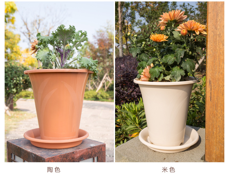 厂家直销批发阳台花盆盆景盆树脂花盆落地式 不易变形多色可选