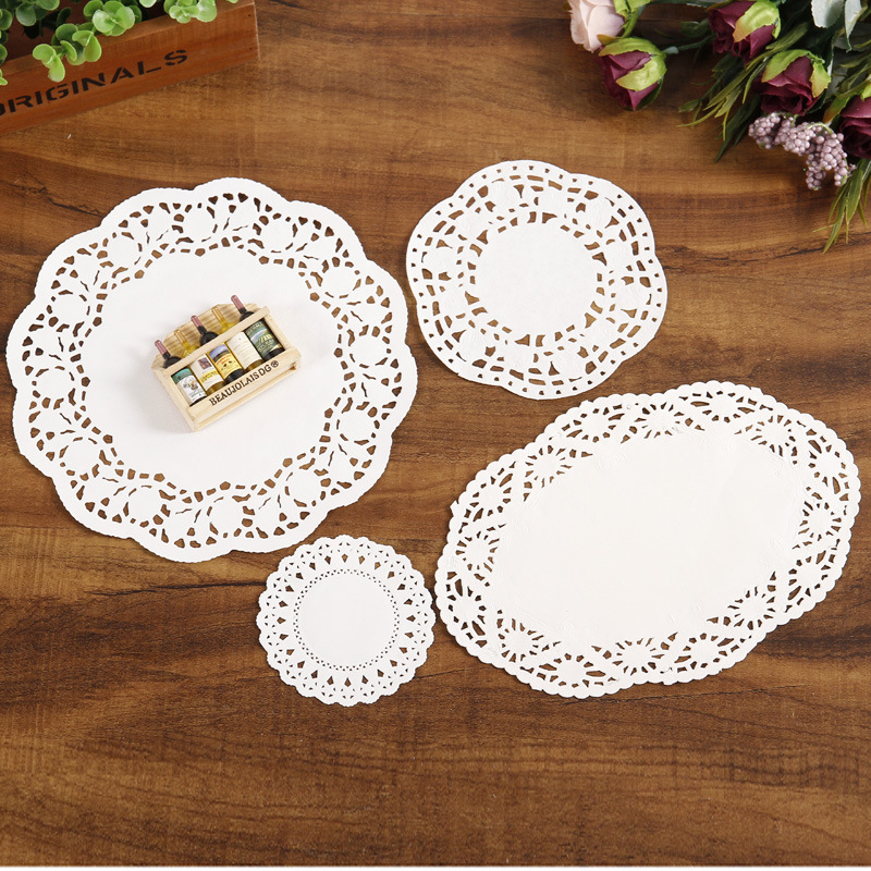 圆形椭圆蛋糕纸蕾丝花边纸8张 清新摄影背景 淘宝拍照拍摄道具