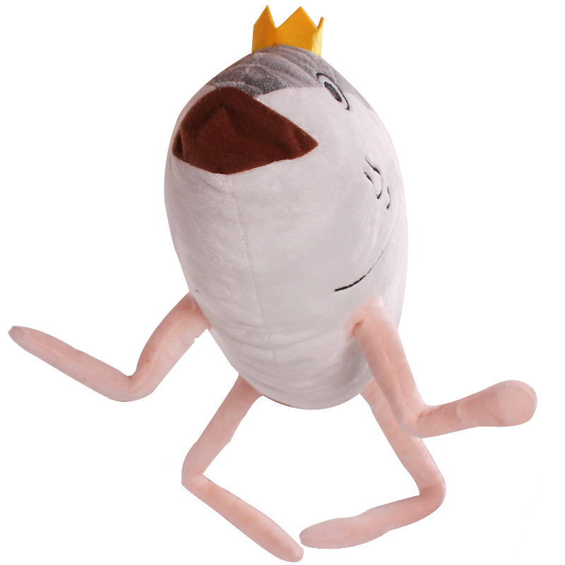 恶搞咸鱼王毛绒抱枕 创意玩具圣诞生日礼物定制动漫周边玩偶批发