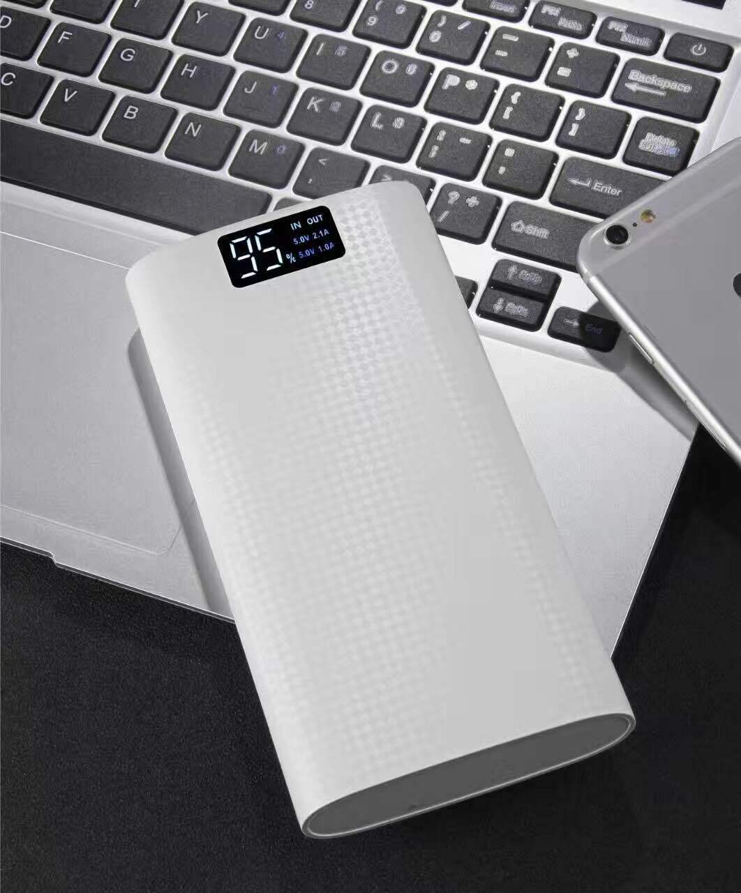 8节18650电芯带屏移动电源套料 20000毫安数显充电宝