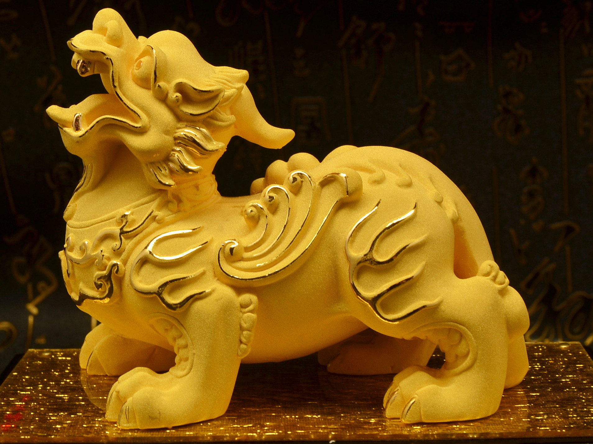 镀金财神爷五路财神绒沙金财神摆件 飘带财神千足铸金黄金工艺品