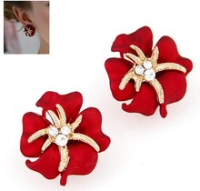 波西米亚韩版时尚金属甜美富贵花朵海星个性气质耳钉耳饰