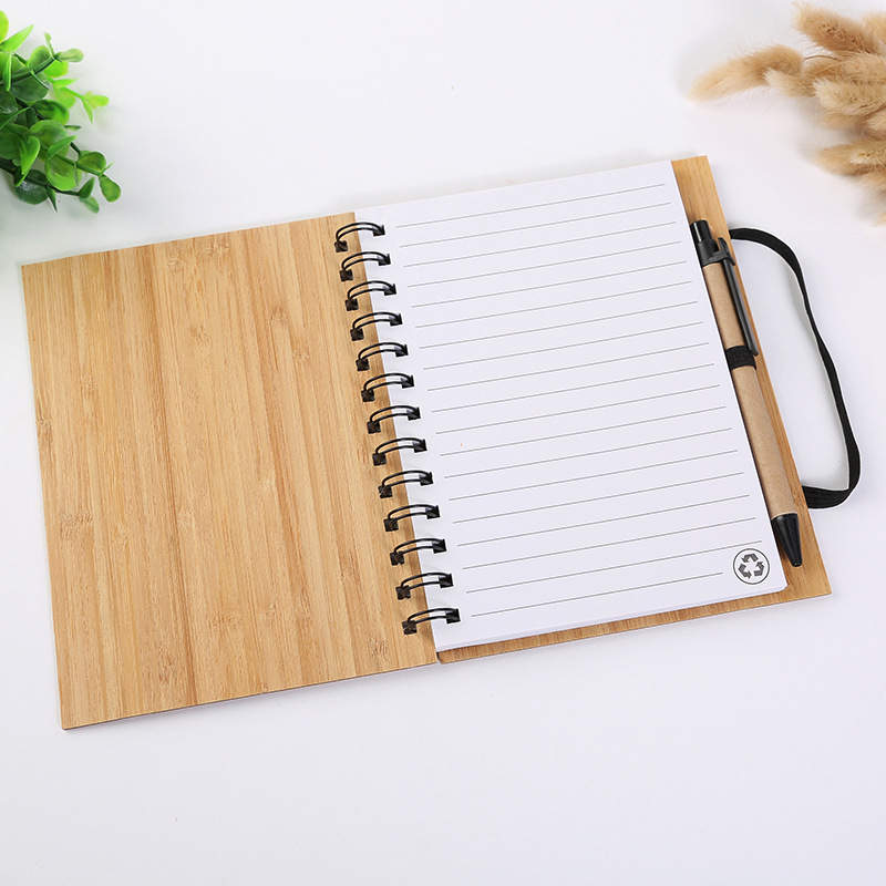 All Bamboo Notebook Creative Student Stationery Bamboo Shavings Cover Notebook Bamboo Allegro Notepad Bamboo Coil Notebook