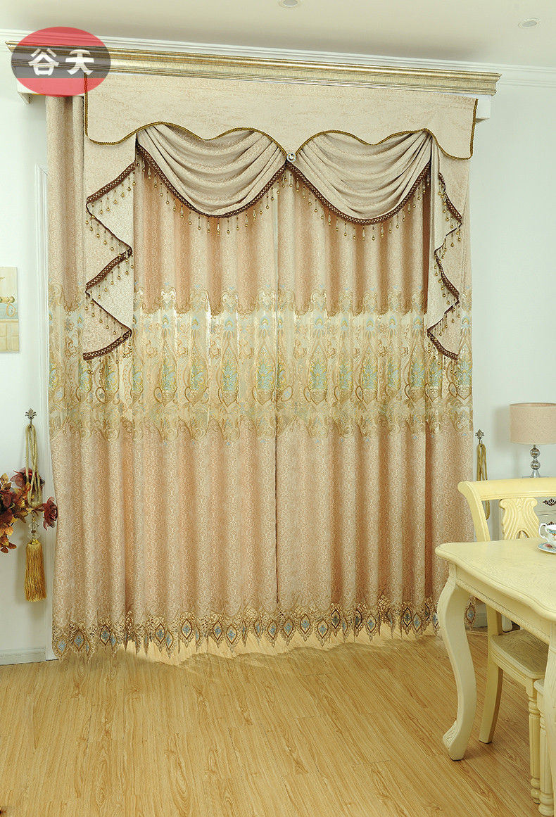 欧美法各式客厅高档帘头幔奢华窗帘成品雪尼尔布 厂家直销批发