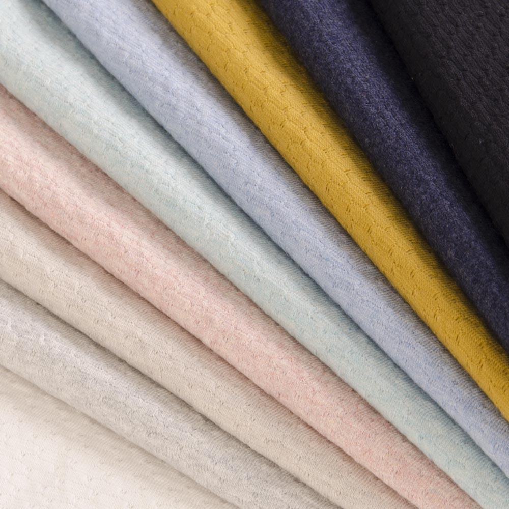 b2102 邦诚针织 春秋季休闲女装针织服装面料 20s彩棉单面提花布