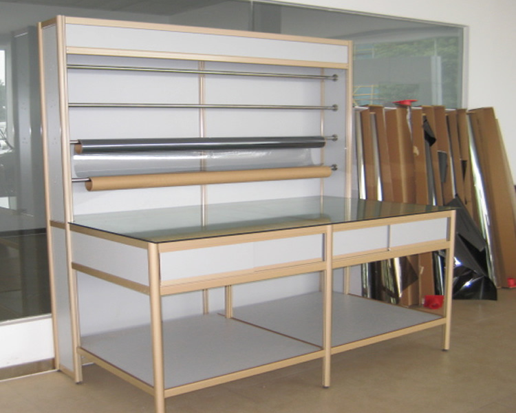 铝合金拉膜展示柜高柜玻璃柜汽车饰品柜珠宝柜饰品柜吃.槽板展柜