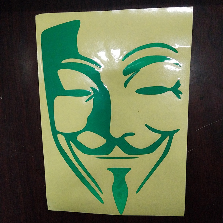 跨境车贴we are anonymous 车贴 黑客组织匿名者面具诡异笑脸车贴