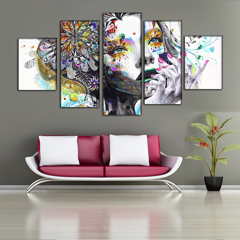 厂家直销现代喷绘画沙发墙装饰画酒店装修