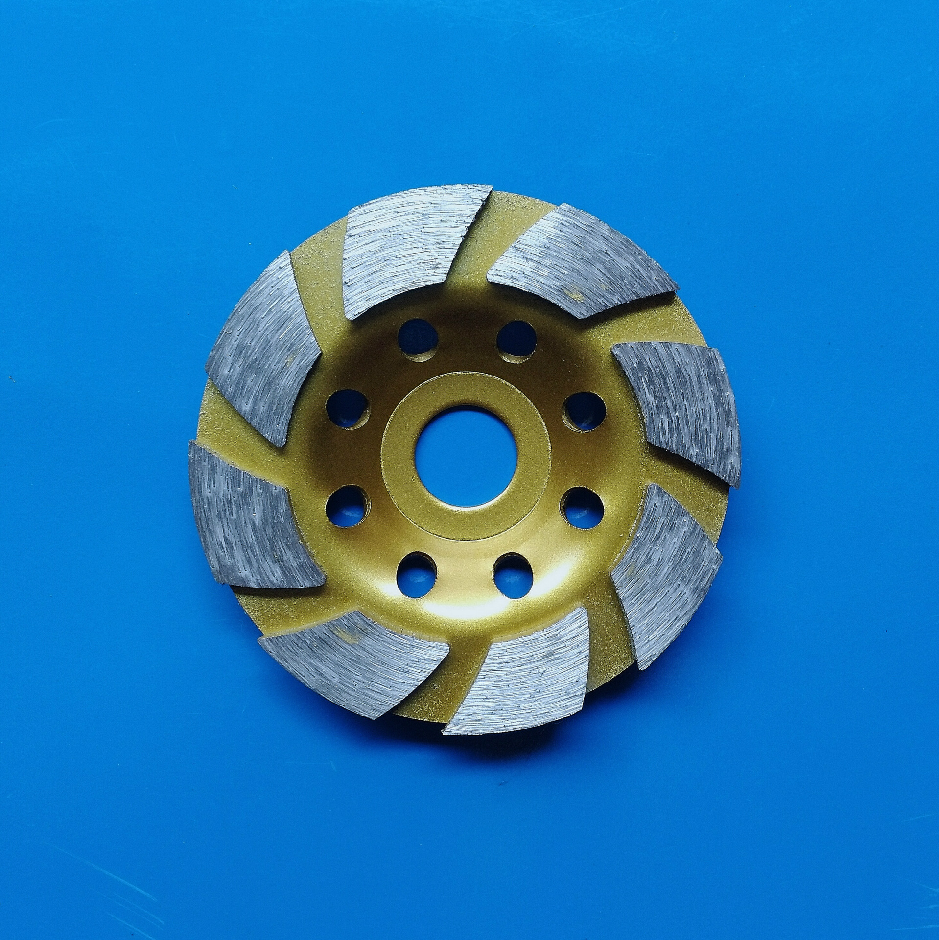 100#磨轮 磨碗 磨盘 大理石磨片 金刚石磨块 粗齿耐用金色磨片