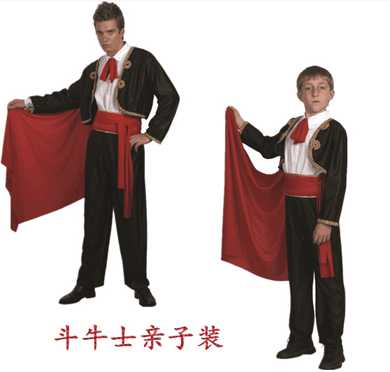 0成交200套批发cos化妆舞会服装儿童斗牛士衣服男士斗牛服西班牙斗牛