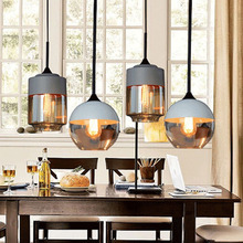 北欧简约现代玻璃吊灯创意个性咖啡厅酒吧台单头卧室灯具琥珀色