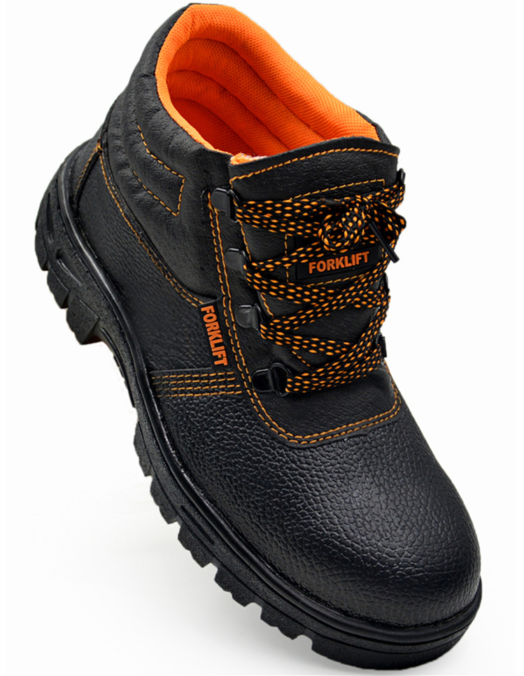 现货 出口劳保鞋挖掘机叉子车粉碎机防砸防刺穿防护鞋 工地安全鞋