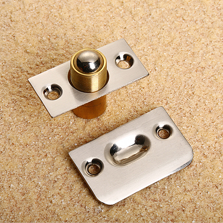 纯铜门碰珠ktv专用碰珠锁 门顶 隐形门碰珠木门弹簧碰珠20个包邮