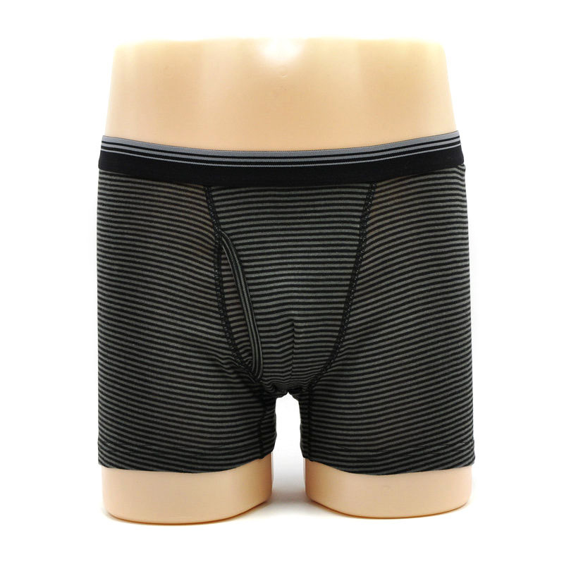 2017新款男士内裤纯棉平脚裤 前开口弹力贴身款多色可选