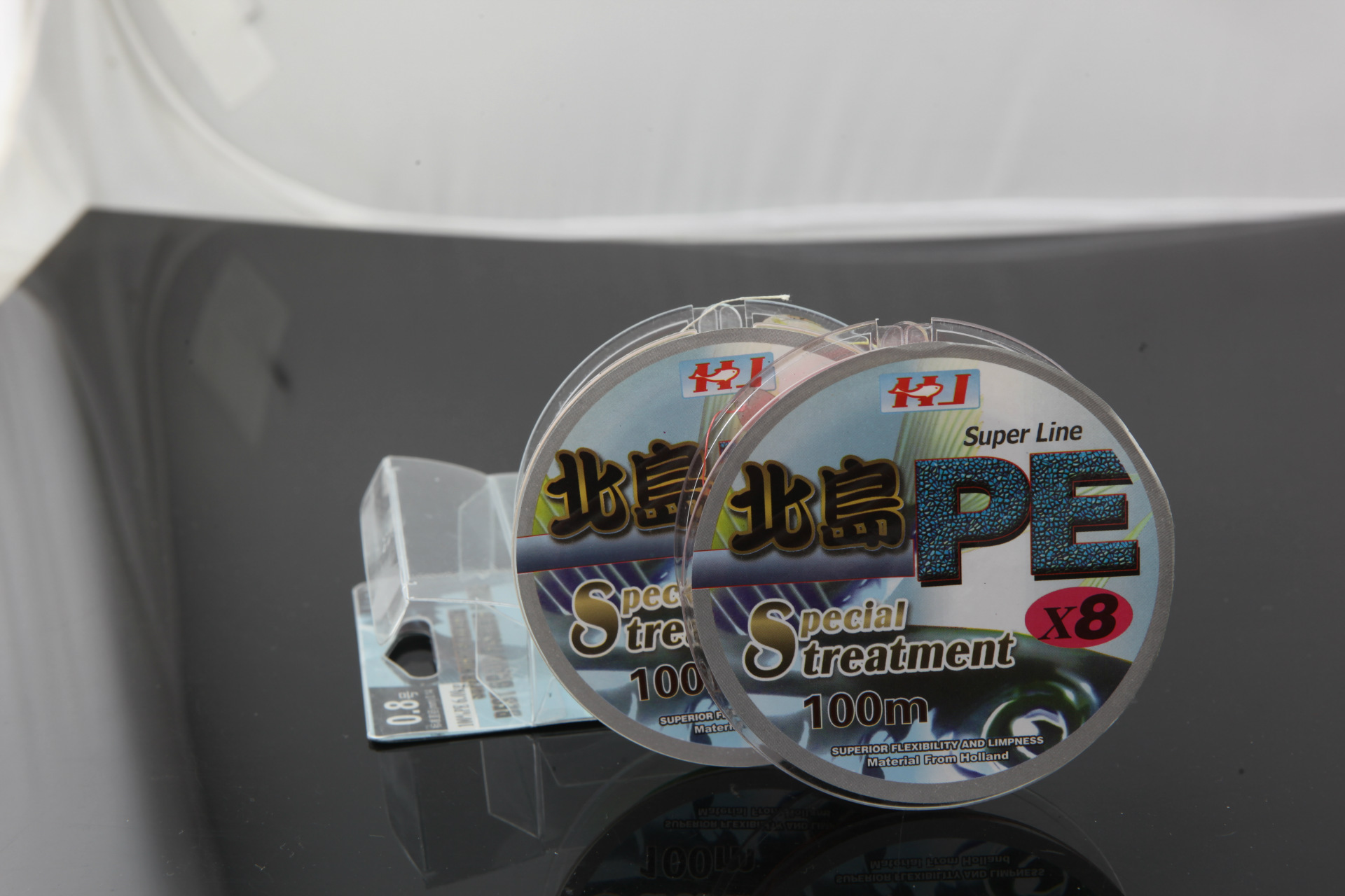 厂家直销 超强拉力八编灰色大力马100米 防咬线 海钓线 pe线