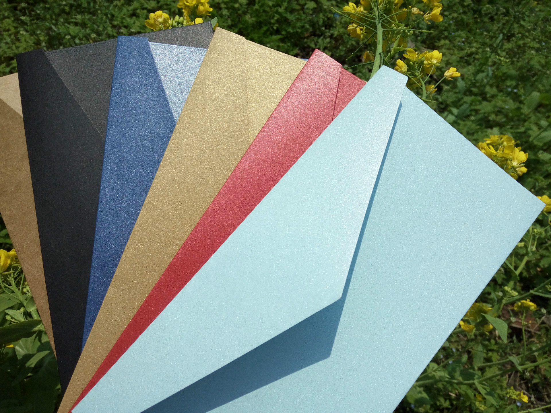 批发高档特种纸商务信封 文艺复古简约彩色空白5号西式信封定制