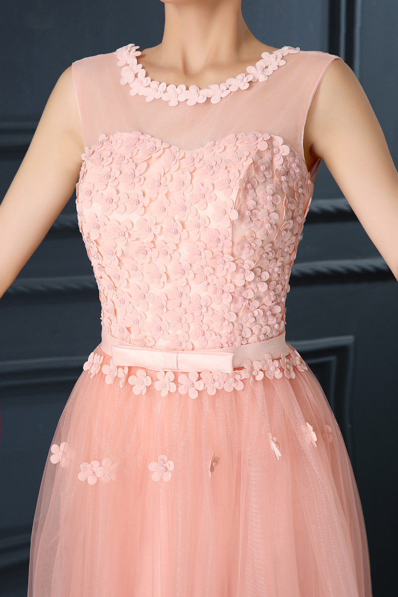 晚礼服2016春新娘一字肩长款伴娘服宴会演出主持年会婚礼敬酒服女