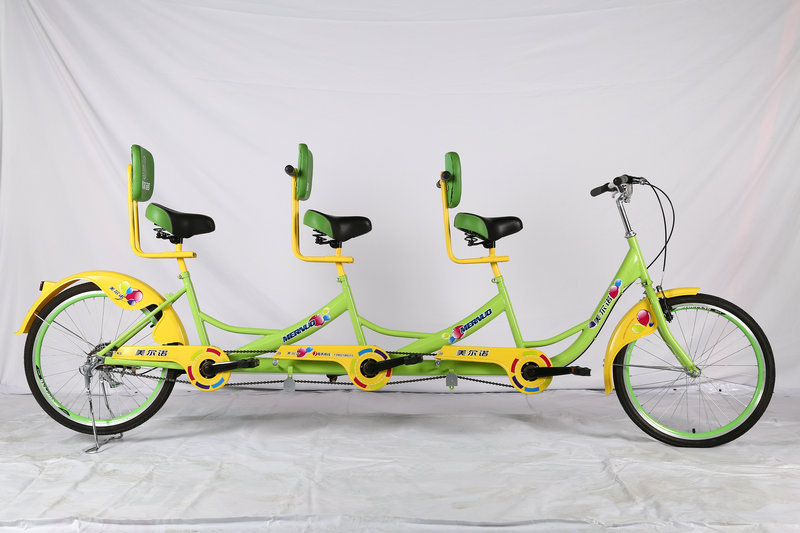 24寸豪华亲子三人多人骑自行车脚踏车 游览观光车 旅游自行单车