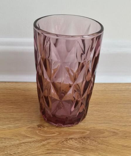 出口欧洲钻石紫色玻璃杯冰激凌杯