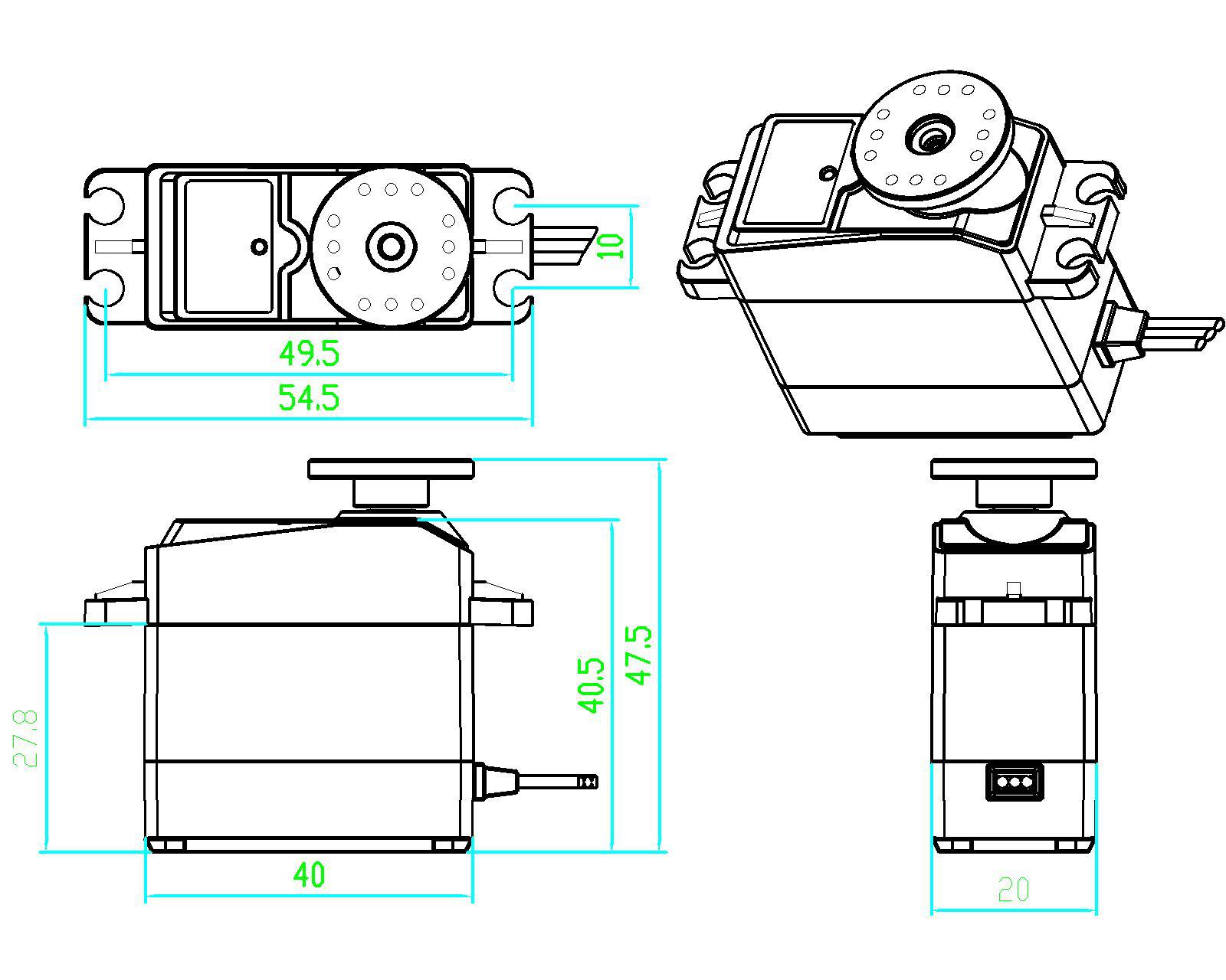 工厂直供ds3115mg舵机20kg数字舵机模型舵机机器人舵机订制