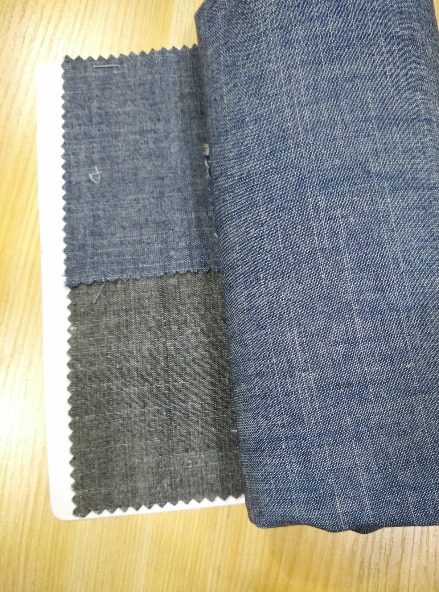 21s经纬竹节青年全棉砂洗牛仔面料 春夏裤装连衣裙箱包平纹牛仔布