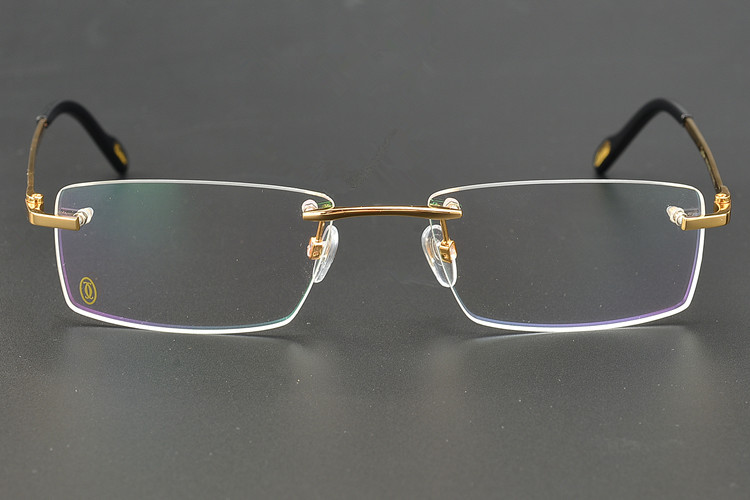 无框眼镜男纯钛眼镜架大脸宽脸超轻商务近视眼镜框品牌进口眼睛框