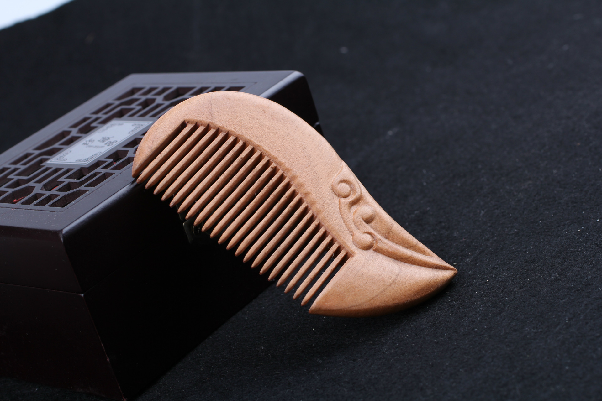 美人桃木梳花骨朵桃木镜