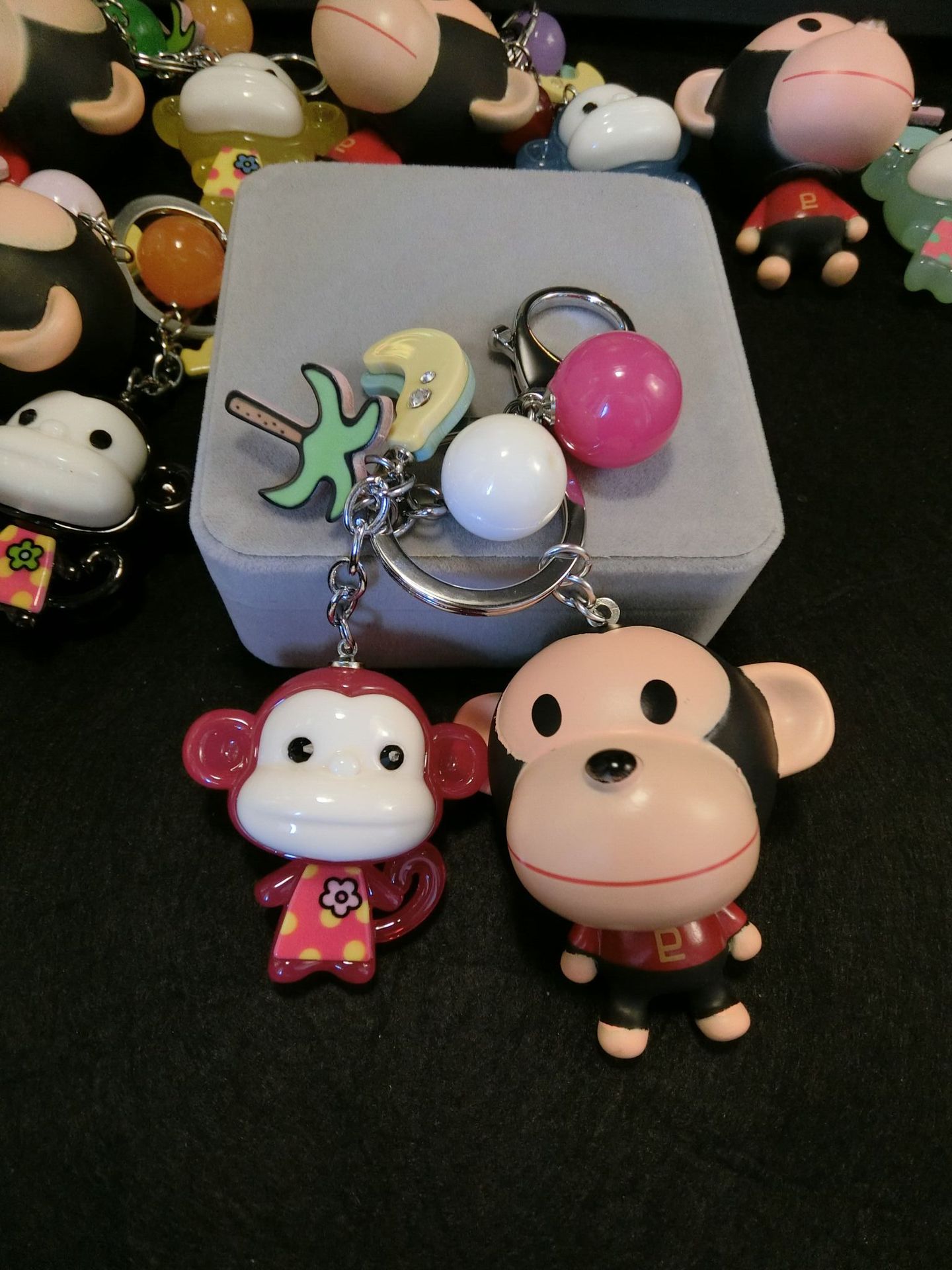 新款式 猴子钥匙扣韩版猴子包包挂件 亚克力猴子