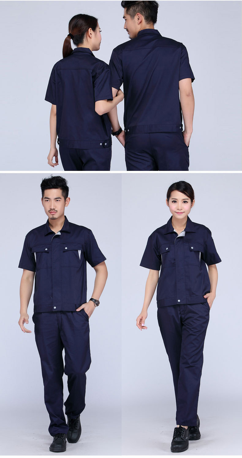 定做工作服 订做工衣厂服 短袖工装 定制新款劳保服 gzf