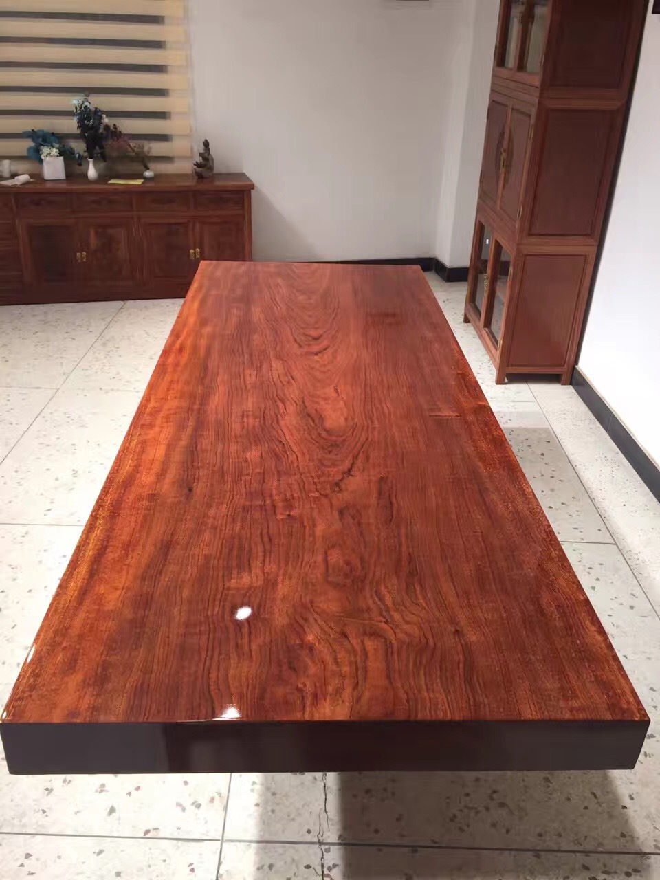 巴花实木大板巴西花梨 原木大板茶桌高档红木家居办公会议大班台