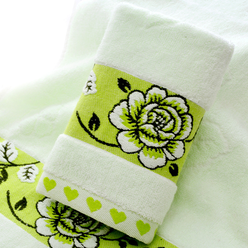 纯棉毛巾外贸出口花型加厚提花牡丹纯棉超柔吸水毛巾厂家直销批.