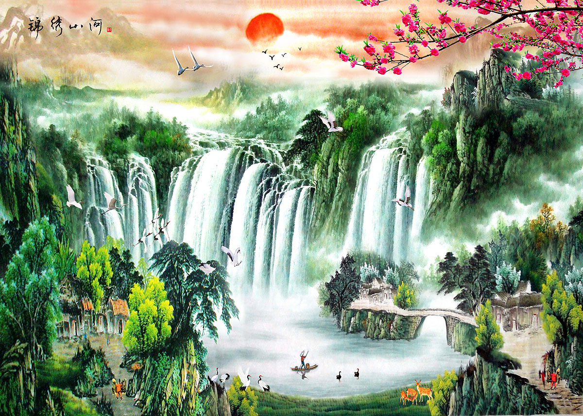 3d立体画 40*60新图 中国山水系列