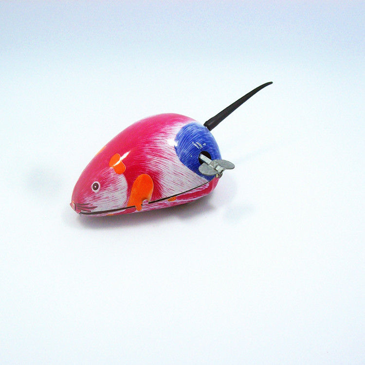 经典怀旧 儿童玩具上链发条玩具 铁皮玩具老鼠