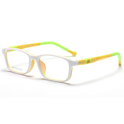 新款时尚儿童平光镜 双色软胶环保材料儿舒适tr90平光镜 5002