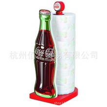 可口可乐木质弧形瓶高纸巾架